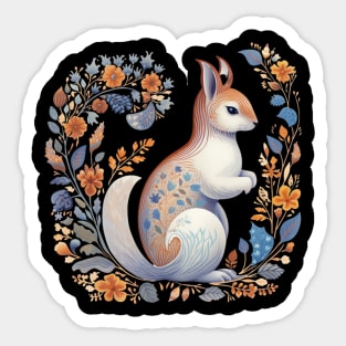 A Cute Squirrel Scandinavian Art Style Sticker